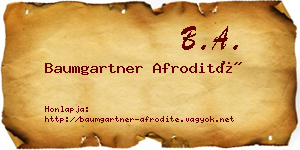 Baumgartner Afrodité névjegykártya